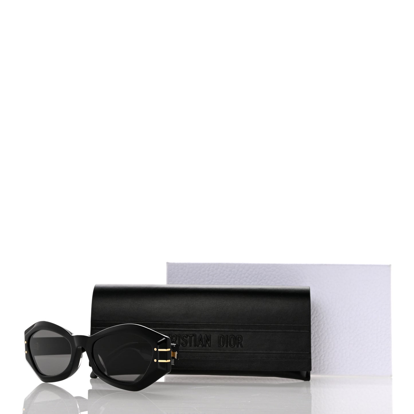 Acetate DiorSignature B1U Butterfly Sunglasses Black