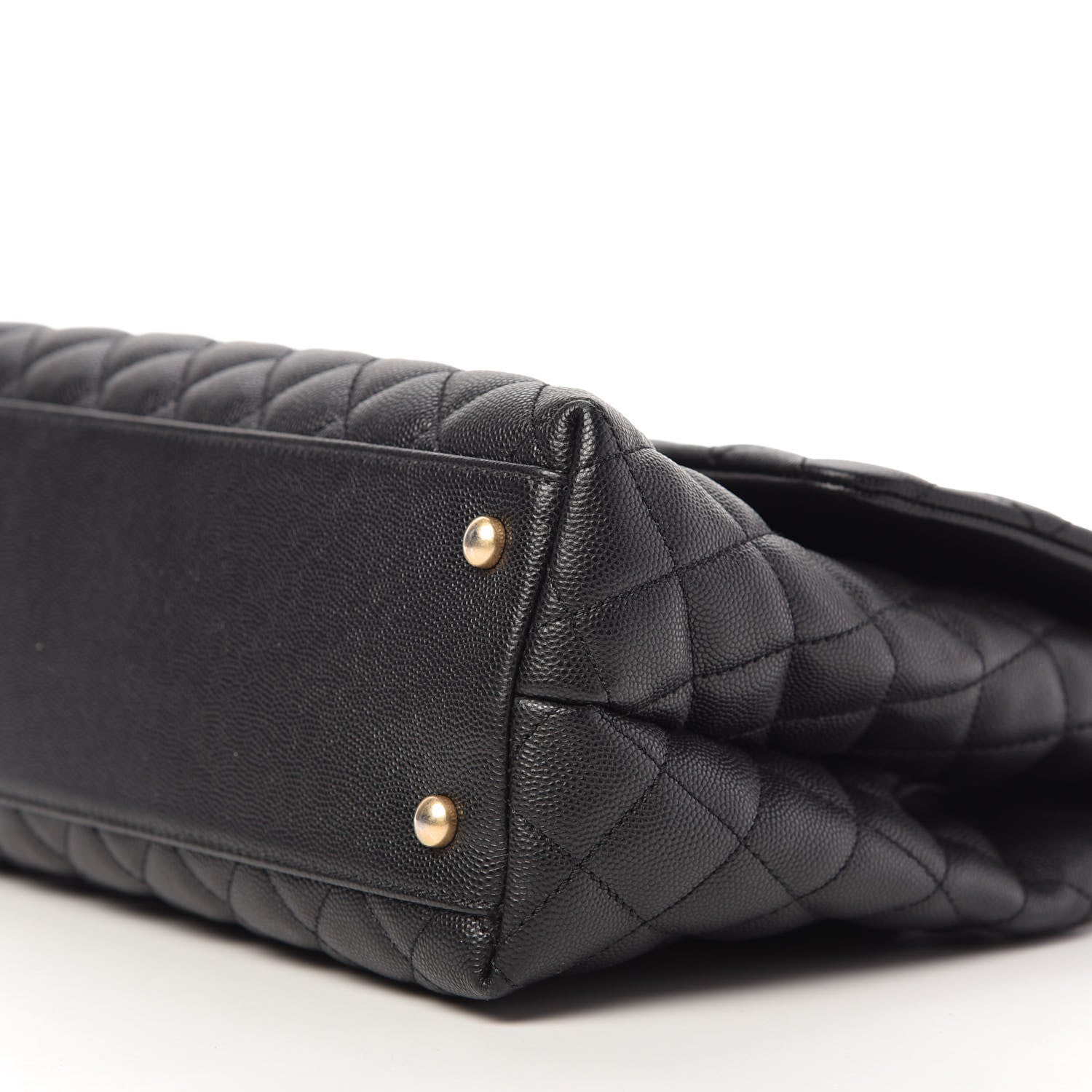 Chanel Caviar Lizard Quilted Medium Coco Handle Flap Black 7 of 9