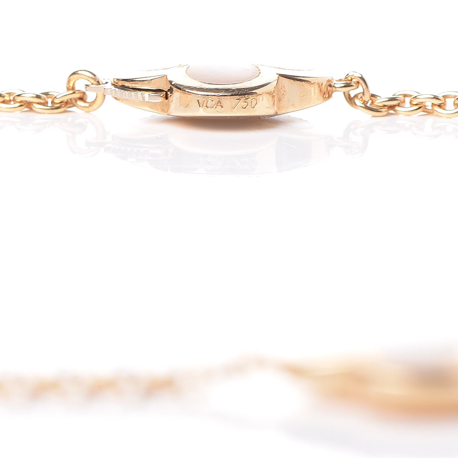 Van Cleef & Arpels 18K Yellow Gold Mother of Pearl 9 Motifs Pure Alhambra Pendant Necklace 5 of 6