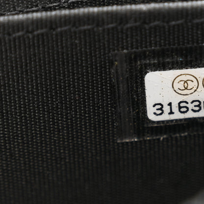 Chanel Caviar Quilted Boy Zip Around Coin Purse Wallet Black 7 of 10