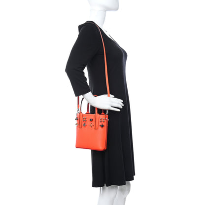 Christian Louboutin Calfskin Empire Spike Studded Mini Tote Sunrise Multicolor 2 of 11