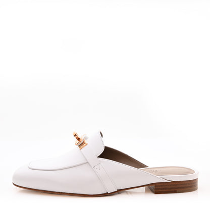 Hermes Calfskin Oz Mules 36 White 1 of 9