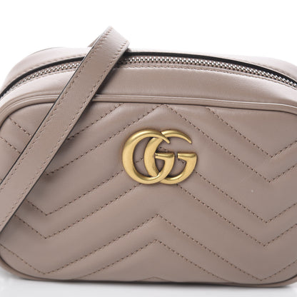 Gucci Calfskin Matelasse Mini GG Marmont Chain Shoulder Bag Porcelain Rose 8 of 8