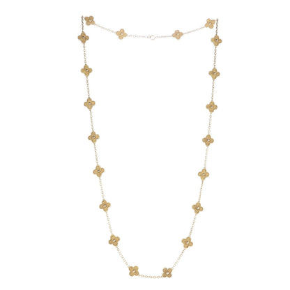 Van Cleef & Arpels 18K Yellow Gold 20 Motifs Vintage Alhambra Necklace 3 of 5