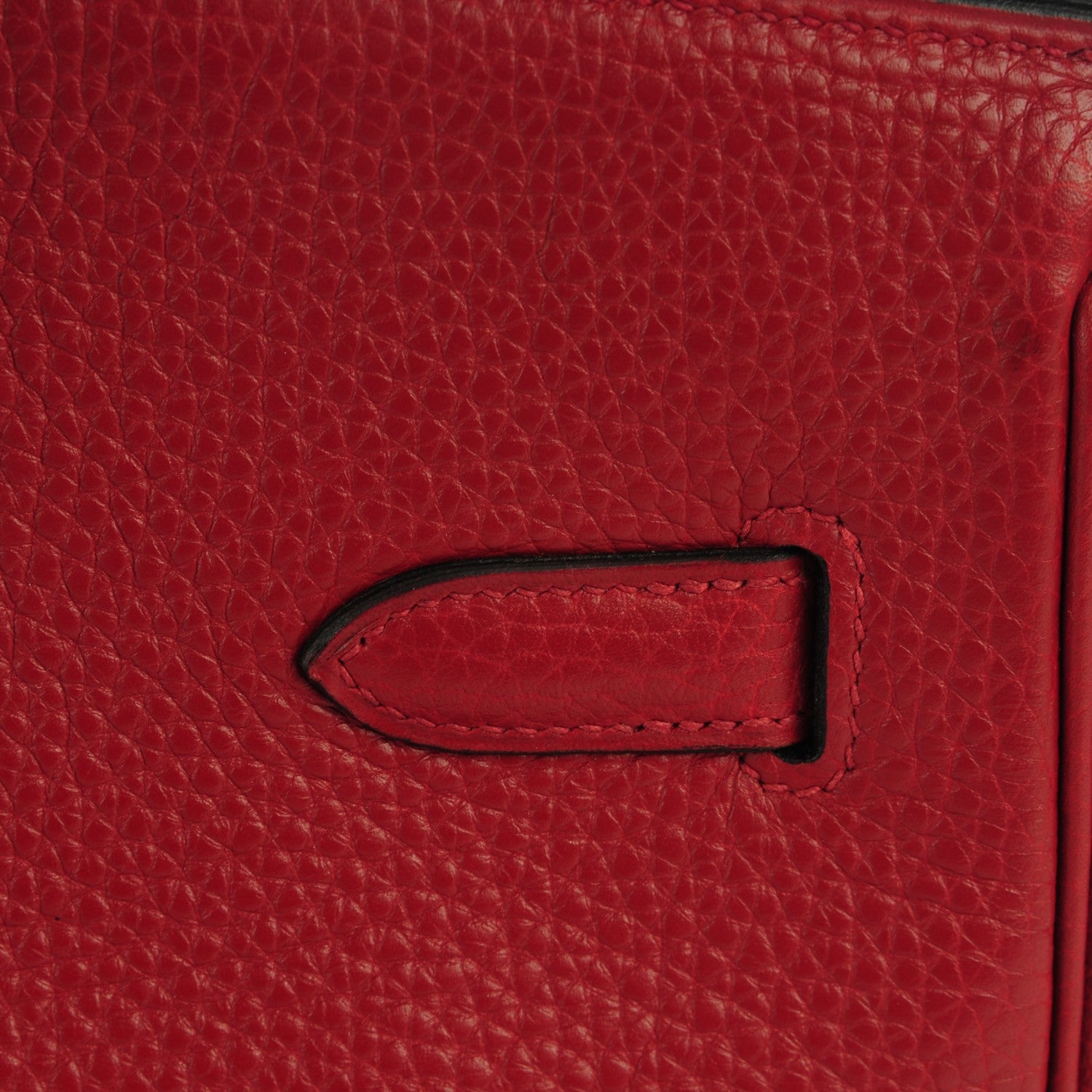 Hermes Taurillon Clemence Birkin 35 Rouge H 2 of 19