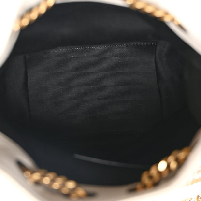 Saint Laurent Lambskin Matelasse Monogram Joe Nano Bucket Bag Crema Soft 5 of 10