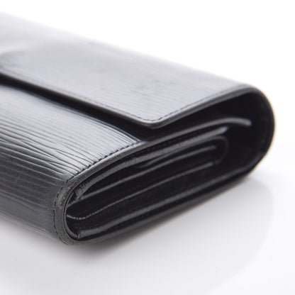 Louis Vuitton Epi Porte Tresor Etui Papiers Wallet Black 14 of 16