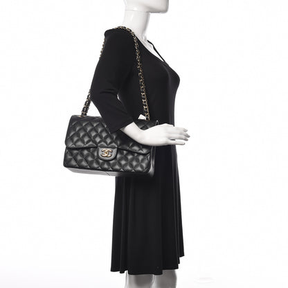 Chanel Caviar Quilted Jumbo Double Flap Black 2 of 11