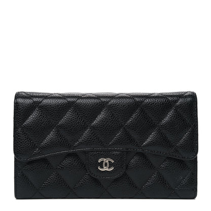 Chanel Caviar Quilted Large Flap Wallet Black 1 of 5