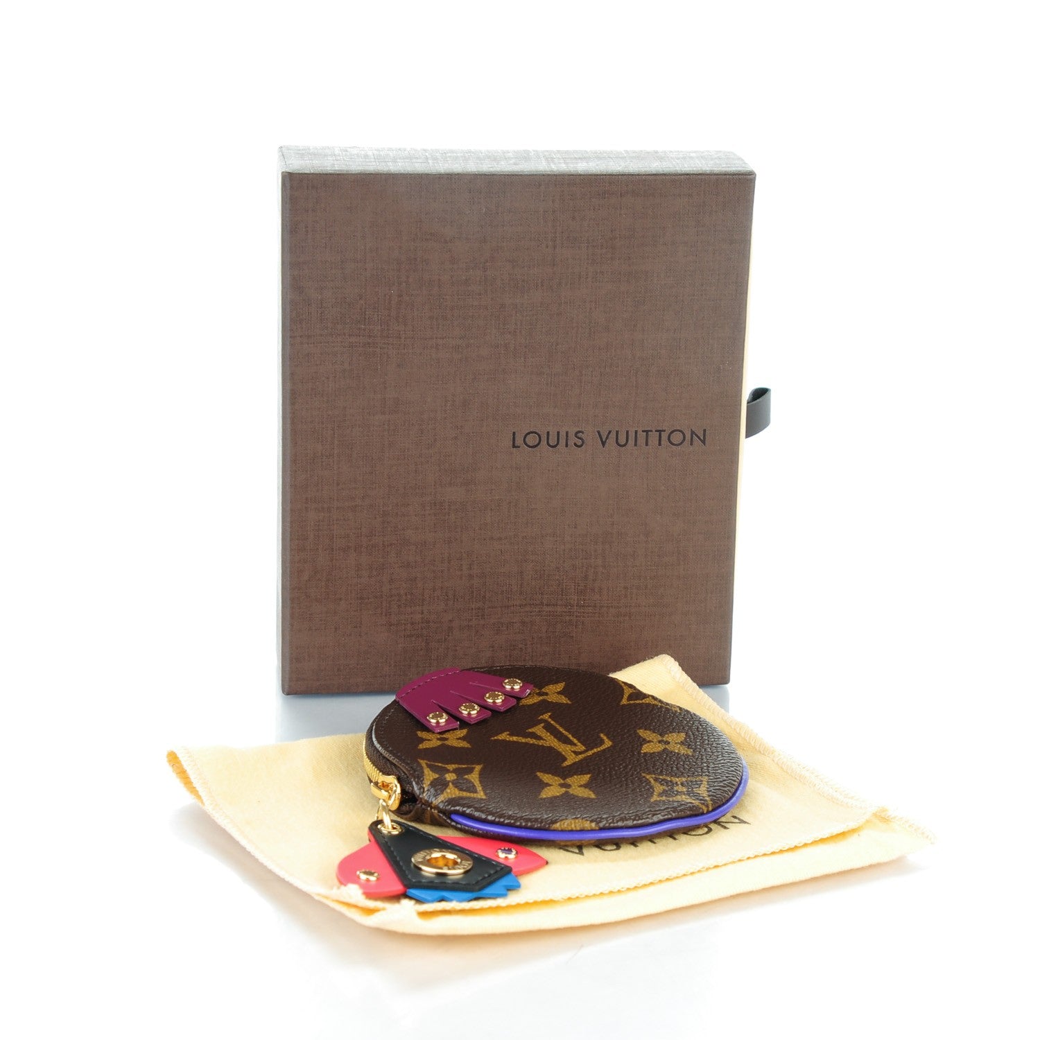 Louis Vuitton Monogram Totem Round Coin Purse Magenta 4 of 7