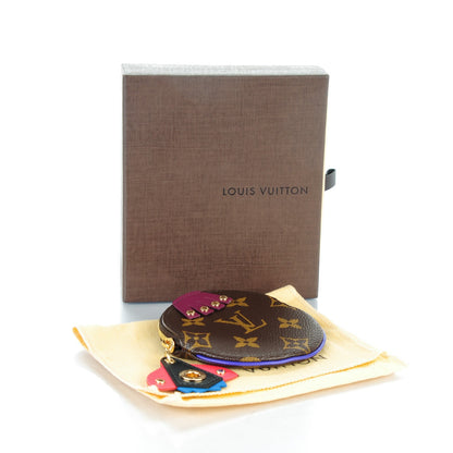 Louis Vuitton Monogram Totem Round Coin Purse Magenta 4 of 7