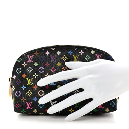 Louis Vuitton Monogram Multicolor Cosmetic Pouch Black Grenade 2 of 8