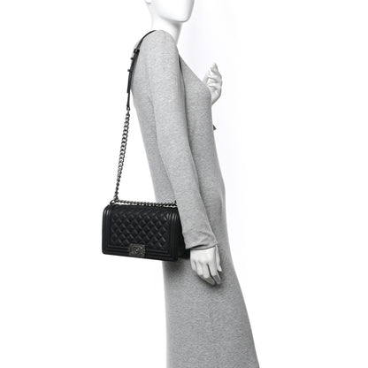 Chanel Caviar Quilted Medium Boy Flap Black 2 of 11