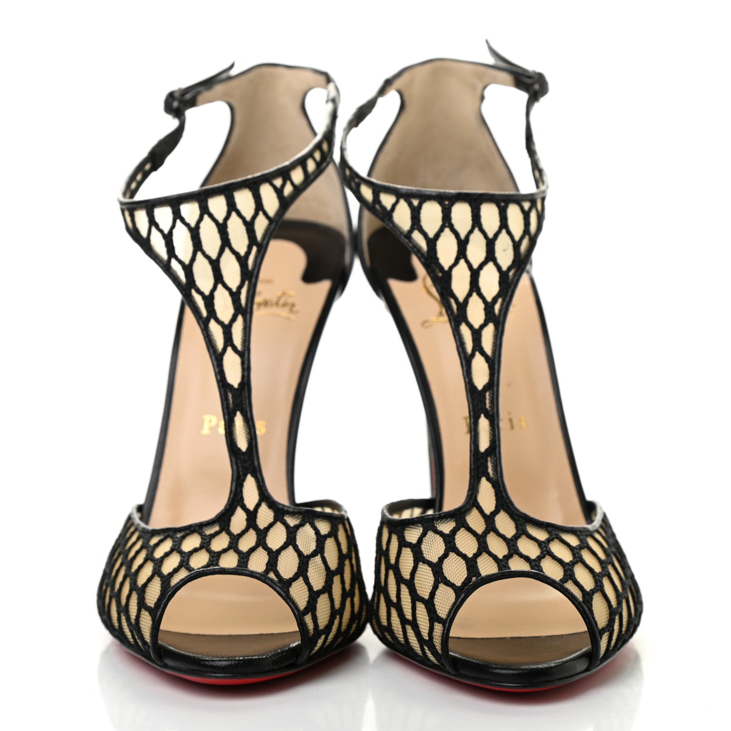 Christian Louboutin Mesh Sandals 39 Black 2 of 7