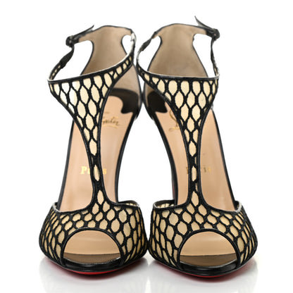 Christian Louboutin Mesh Sandals 39 Black 2 of 7