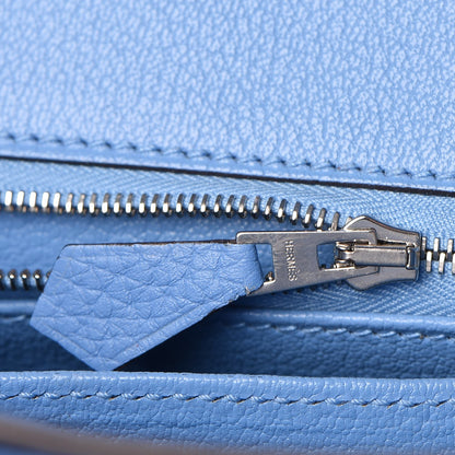 Hermes Taurillon Clemence Birkin 30 Bleu Paradis 25 of 33