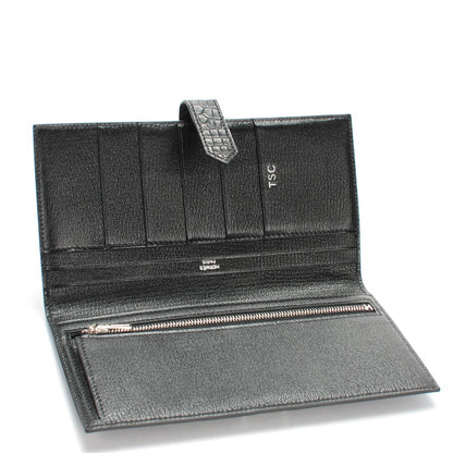 Hermes Matte Alligator Bearn Wallet Black 5 of 8