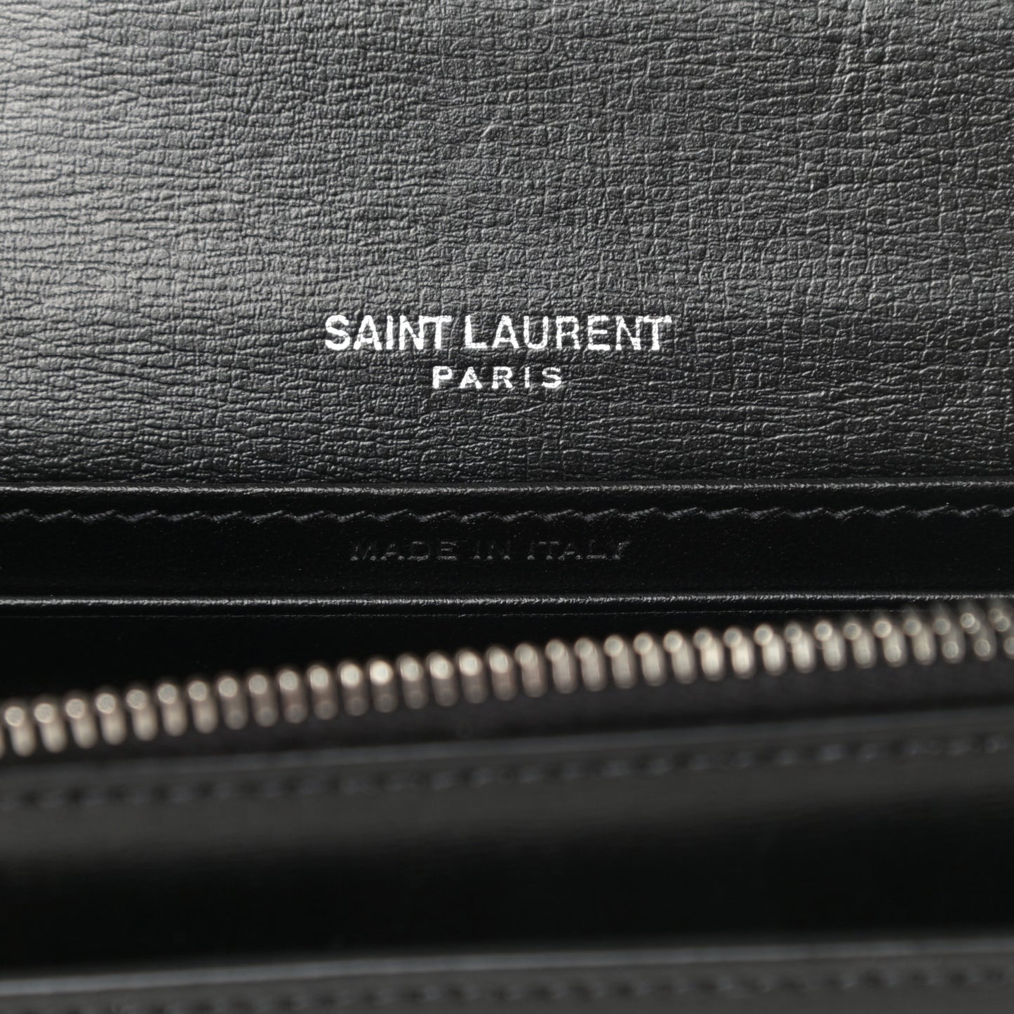 Calfskin Monogram Sunset Chain Wallet Black