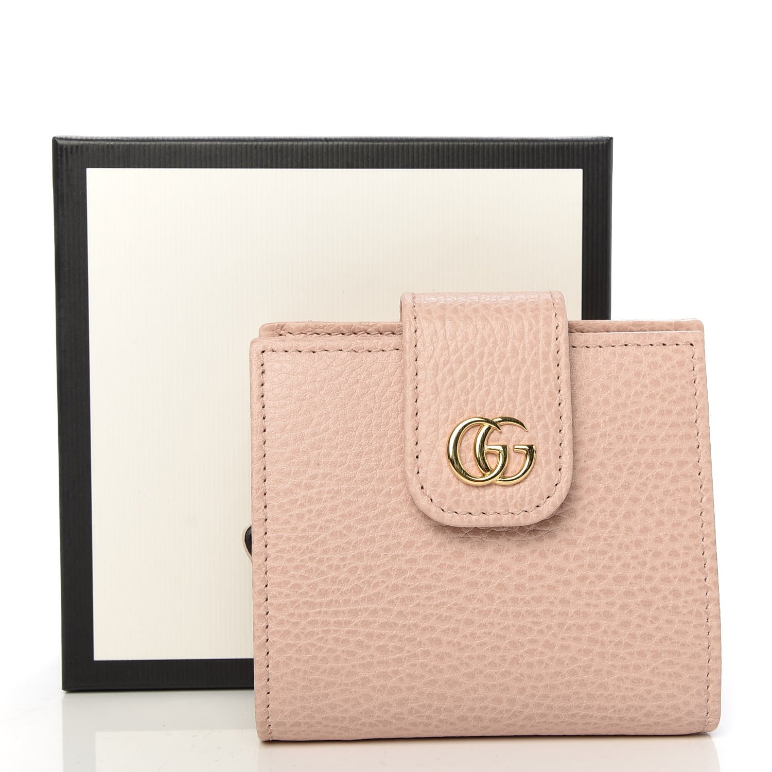 Gucci Dollar Calfskin GG Marmont French Wallet Perfect Pink 6 of 6