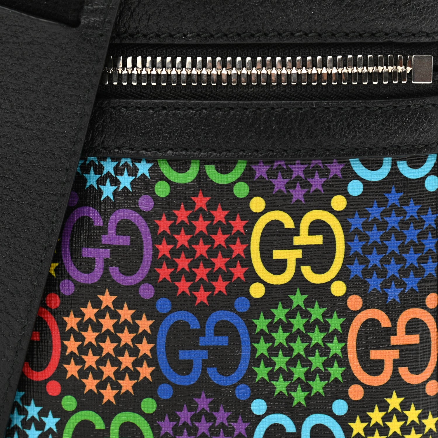 Gucci GG Supreme Monogram Psychedelic Messenger Bag Black 8 of 11