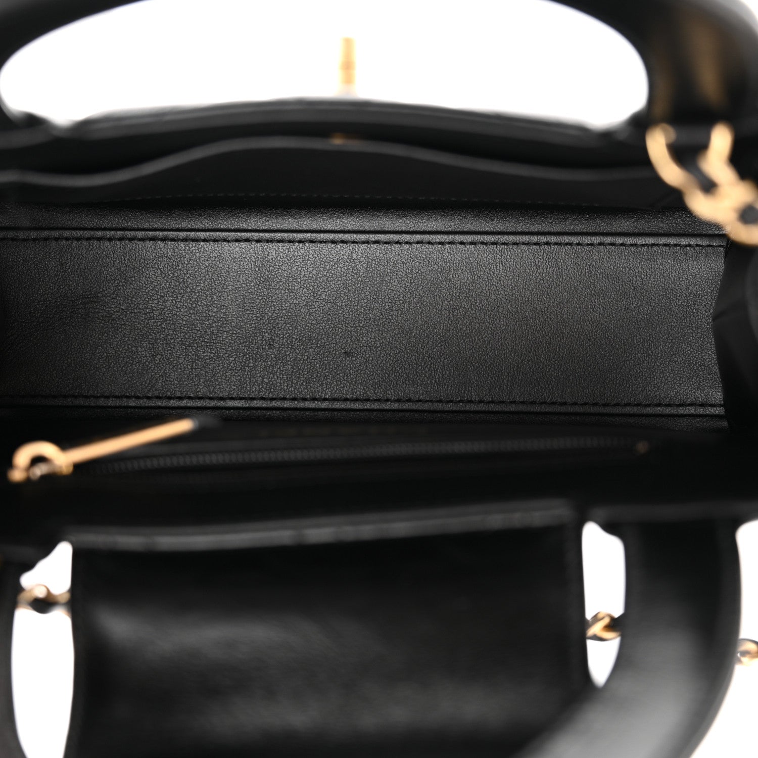 Chanel Shiny Aged Calfskin Quilted Nano Kelly Shopper Black 5 of 12