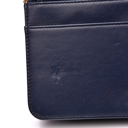 Chanel Lambskin Quilted Boy Wallet On Chain WOC Navy Blue 14 of 14