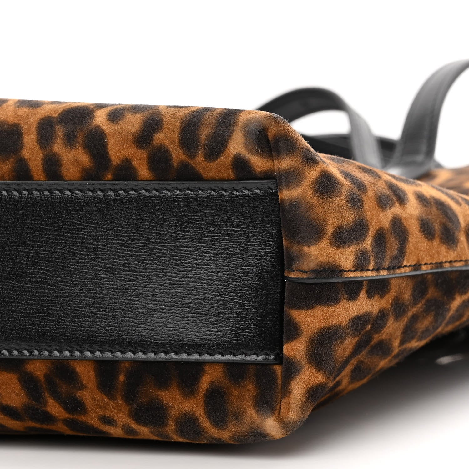 Saint Laurent Suede Leopard Print Toy Shopping Tote Naturale 9 of 9