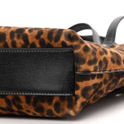 Saint Laurent Suede Leopard Print Toy Shopping Tote Naturale 9 of 9