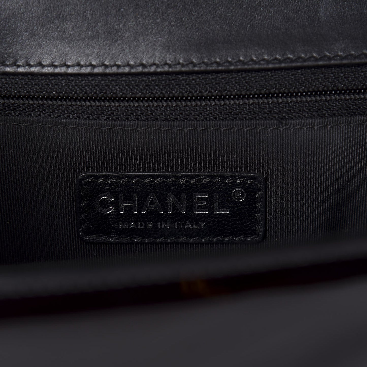 Patent Quilted New Medium Boy Flap Black