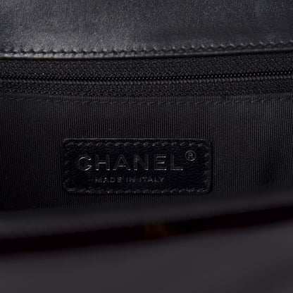 Chanel Patent Quilted New Medium Boy Flap Black 8 of 12