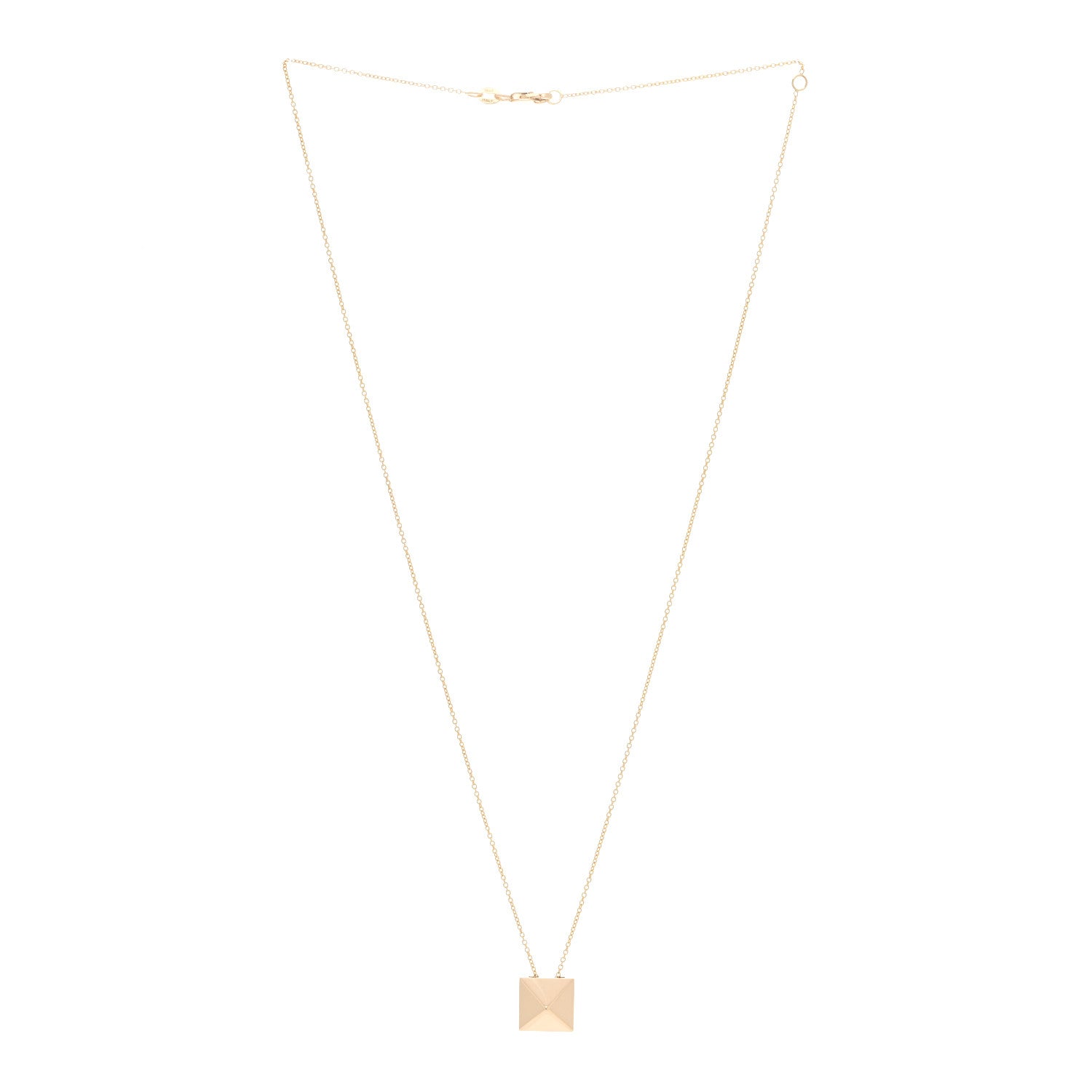 Roberto Coin 18K Yellow Gold Pyramid Pendant Necklace 3 of 5