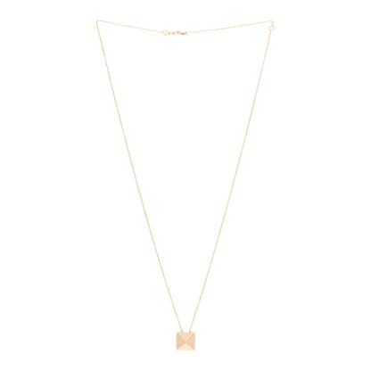 Roberto Coin 18K Yellow Gold Pyramid Pendant Necklace 3 of 5