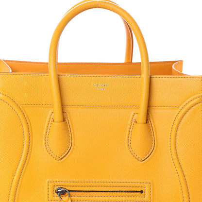Celine Grained Calfskin Medium Phantom Luggage Saffron 6 of 8