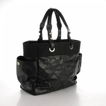 Chanel Coated Canvas Large Paris Biarritz Tote Black 4 of 8