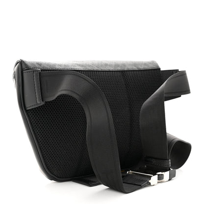 Fendi Glazed Fabric Vitello Liberty Century Logo FF 1974 Diagonal Belt Bag Black Sunflower 3 of 10