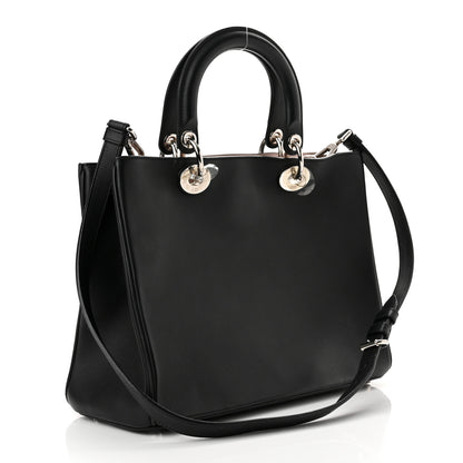 Christian Dior Smooth Calfskin Medium Diorissimo Tote Black Rose Poudre 3 of 10