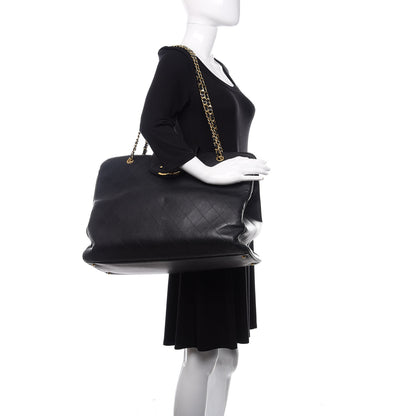 Chanel Calfskin Stitched Shopper Tote Black 2 of 10