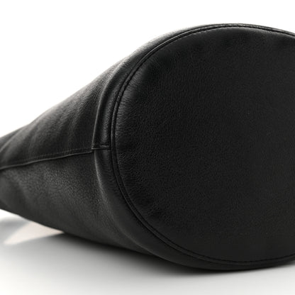 Mansur Gavriel Pebbled Calfskin Zip Bucket Bag Black 8 of 11