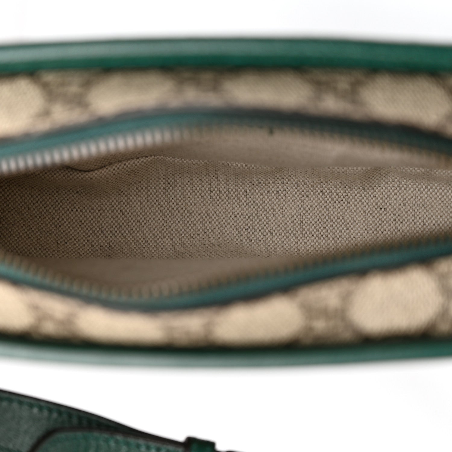 Gucci Monogram GG Mignon Textured Dollar Calfskin GG Supreme Monogram Quilted Mini GG Shoulder Bag Green Beige Ebony 5 of 12