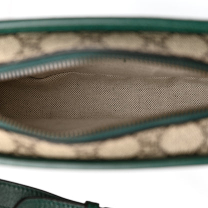 Gucci Monogram GG Mignon Textured Dollar Calfskin GG Supreme Monogram Quilted Mini GG Shoulder Bag Green Beige Ebony 5 of 12