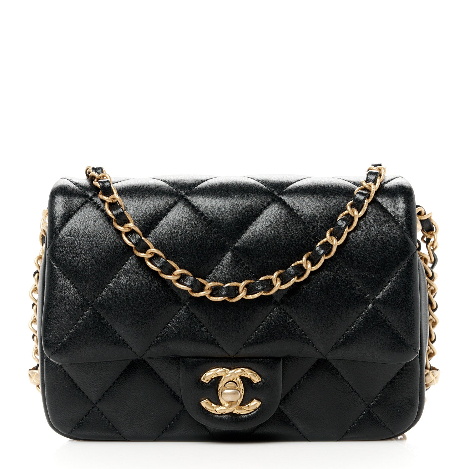 Chanel Lambskin Quilted CC Small Dynasty Flap Black 1 of 12