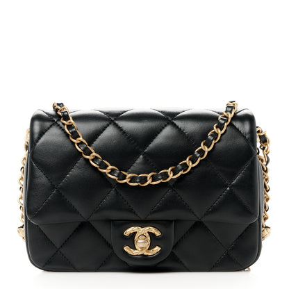 Chanel Lambskin Quilted CC Small Dynasty Flap Black 1 of 12