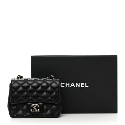 Chanel Lambskin Quilted Mini Square Flap Black 10 of 10
