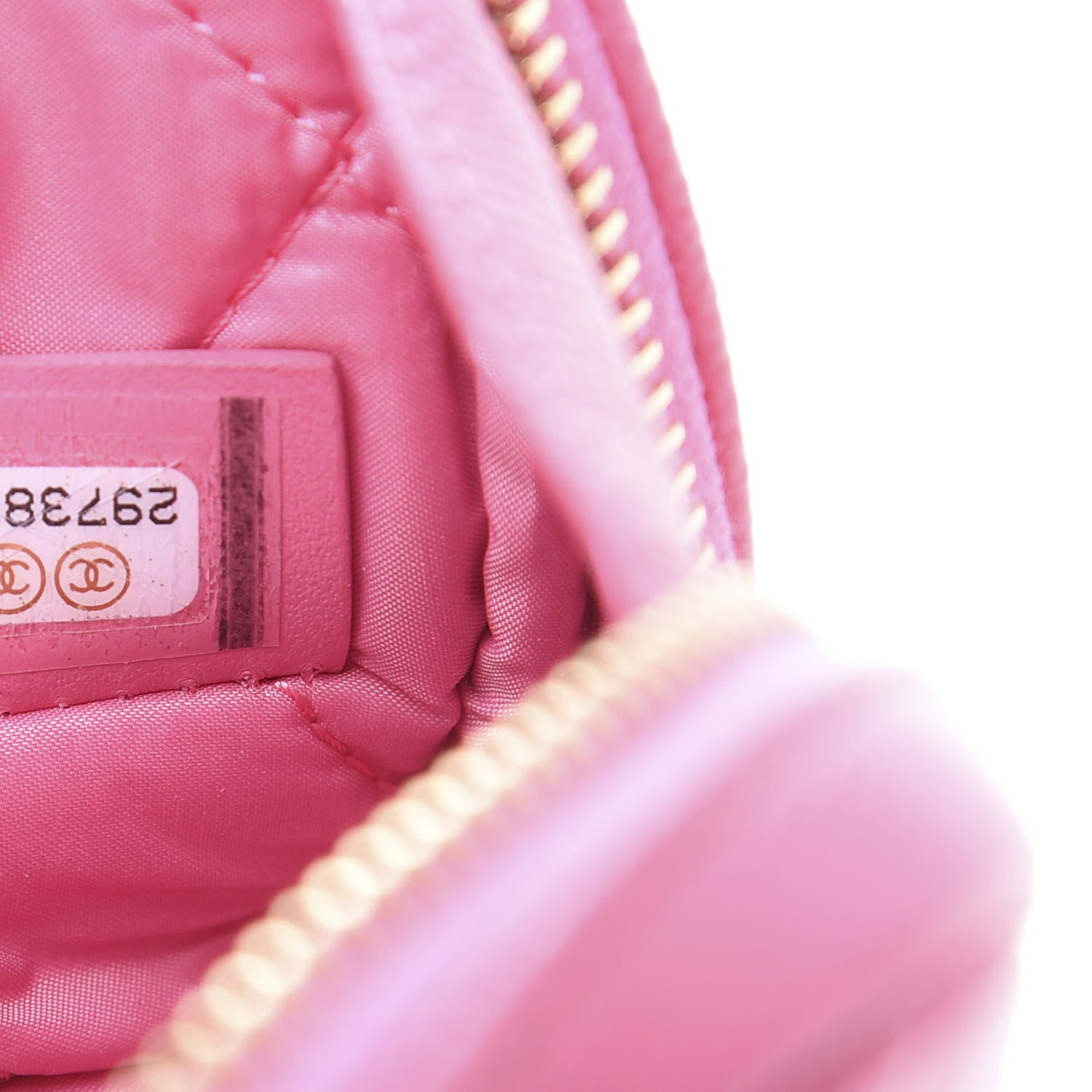 Chanel Caviar Quilted Small Curvy Pouch Cosmetic Case Pink 7 of 8