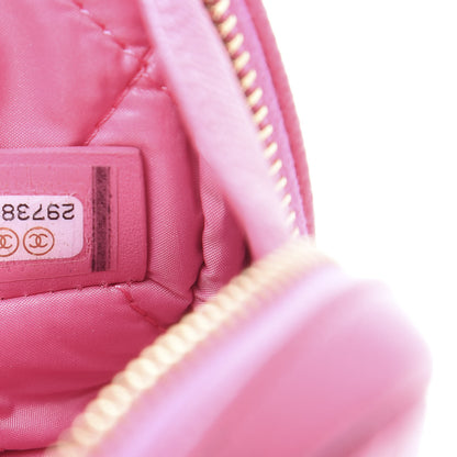 Chanel Caviar Quilted Small Curvy Pouch Cosmetic Case Pink 7 of 8
