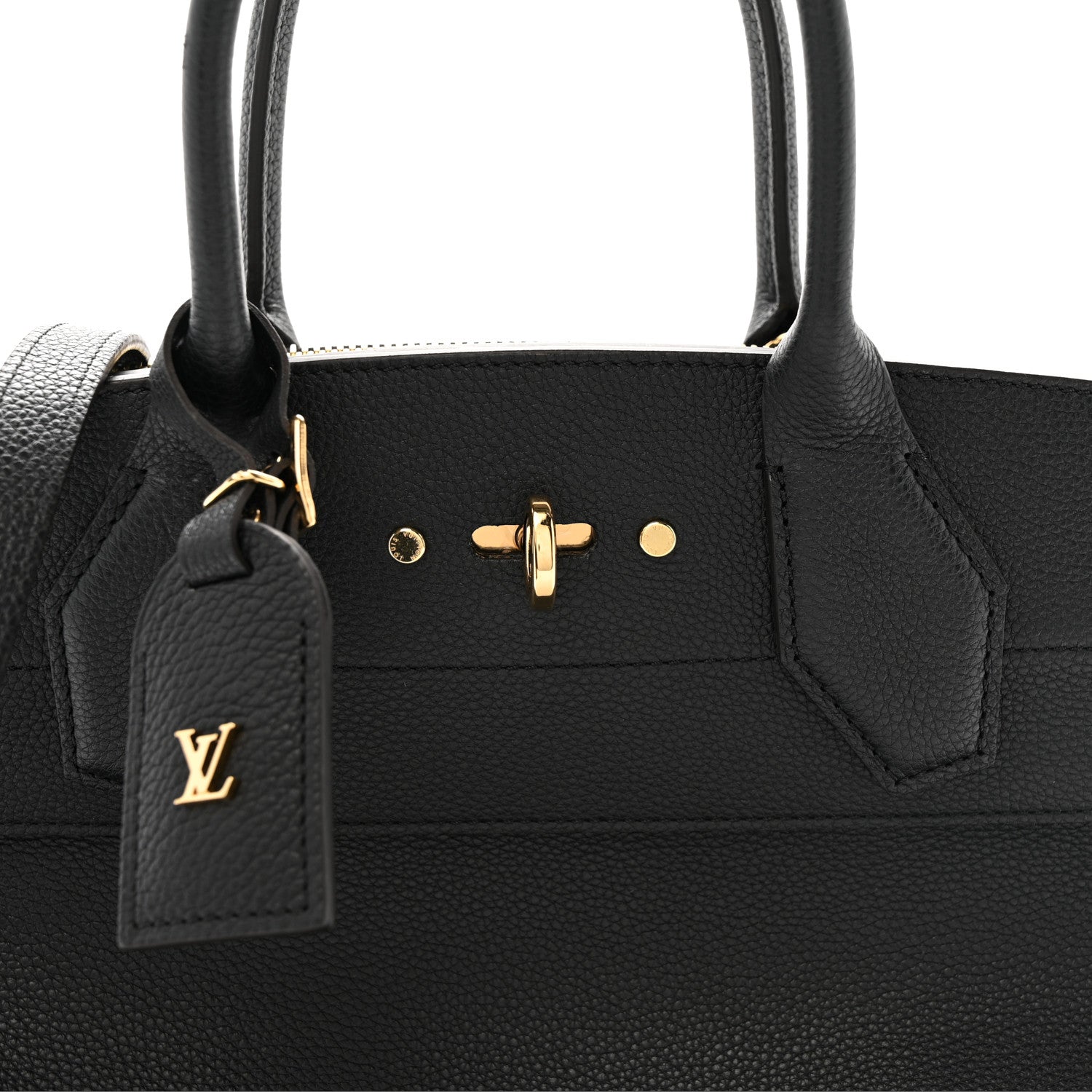 Louis Vuitton Taurillon City Steamer MM Black 7 of 9