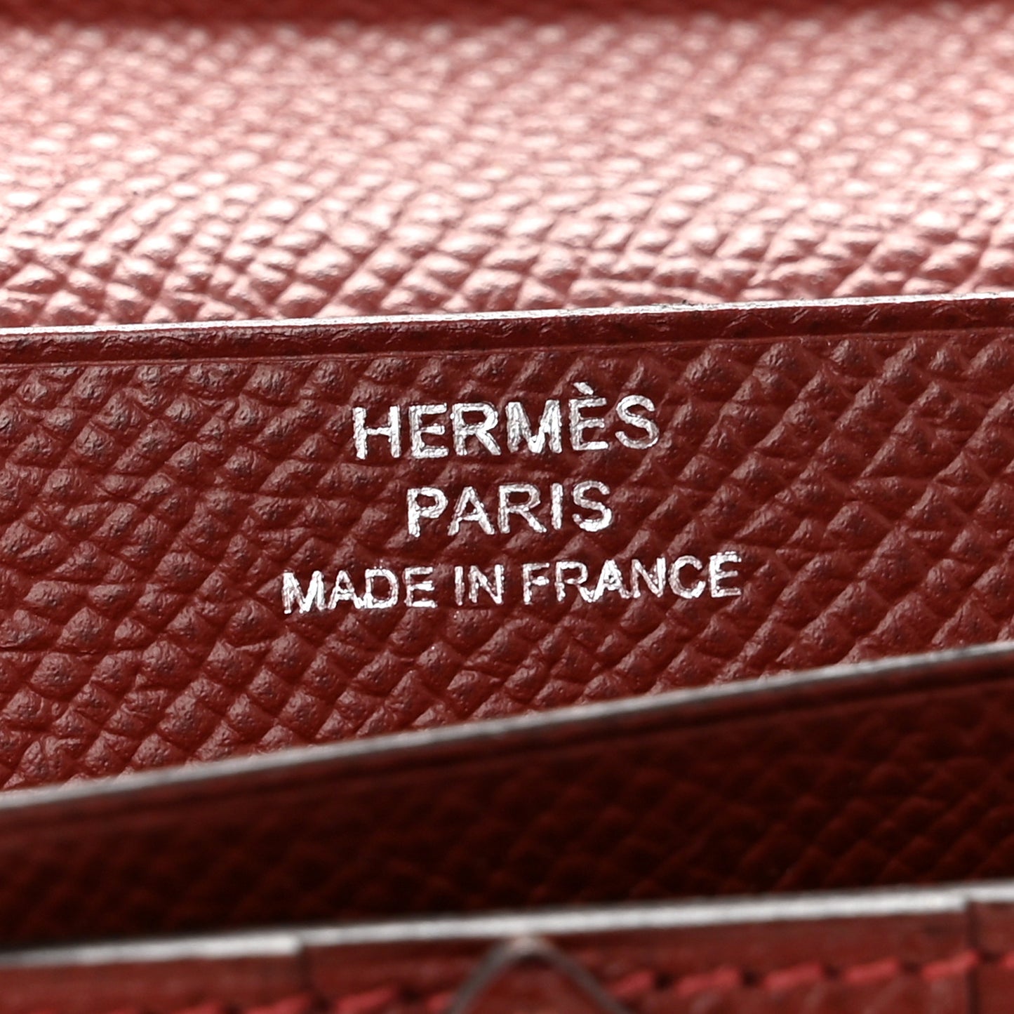 Epsom Bi-Color Bearn Gusset Wallet Rouge Casaque Rouge H