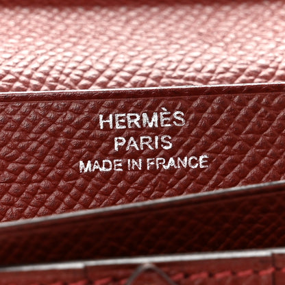 Hermes Epsom Bi-Color Bearn Gusset Wallet Rouge Casaque Rouge H 6 of 11