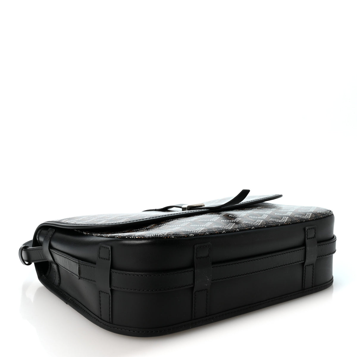 Goyardine Belvedere II MM Messenger Bag Black