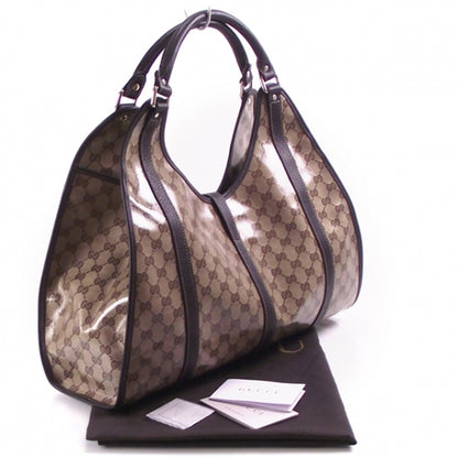 Gucci MONOGRAM CRYSTAL JOY BARDOT 3 of 9